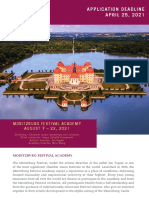 2021 - Flyer Moritzburg Festival Academy