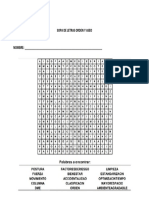 Sopa de Letras Orden y Aseo