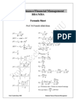 Formula Sheet BF FM