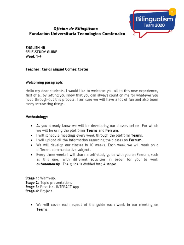 1 Self Study Guide 4b 2021 2 | PDF | Pronoun | Cognition