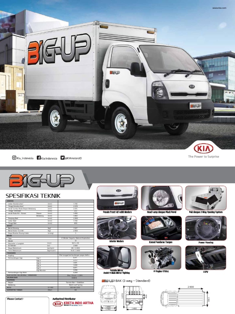 Spesifikasi Kia K2700 dan Dimensinya | PDF