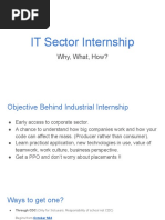 IT Sector Internship: Why, What, How?