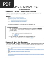 Coding Interview Prep: Milestone 0: Learning A Programming Language