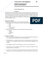 (BP) Department of Public Health Spring 2020, Lab Manual (PBH101L)