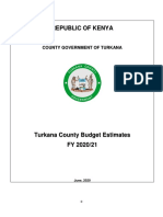 Approved Turkana County Budget FY 2020 - 21