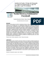 Analise Comparativa de Custo e Tempo de Execucaolaje Macica X Vigas de Solidarizacao e Laje Pre Fabricada X Laje Pre Moldada