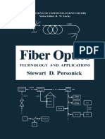 (Applications of Communications Theory) Stewart D. Personick (Auth.) - Fiber Optics - Technology and Applications (1985, Springer US)