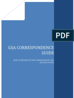Gsa Correspondence Guide: How To Prepare Letters, Memorandums, and Decision Papers