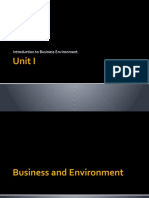 Unit I: Introduction To Business Environment