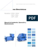 WEG Alternadores Sincronicos GPW Gpa GPF GSW Gsa GSF 13295350 Manual Espanol