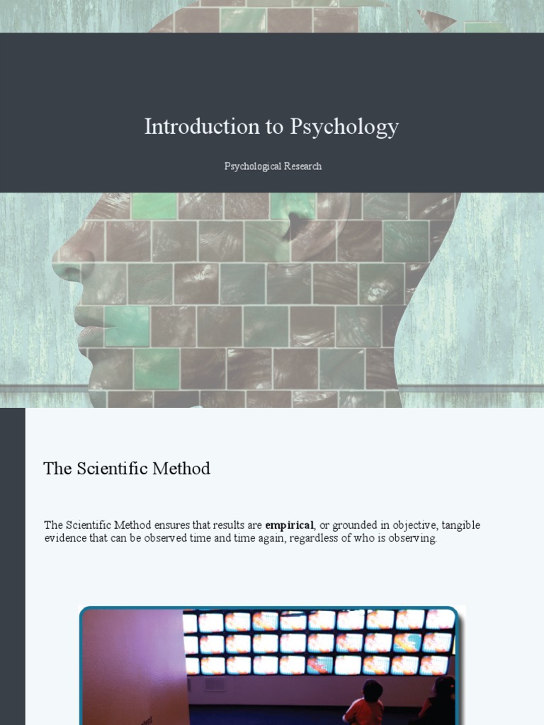 Introduction To Psychology Psychological Research PDF Experiment