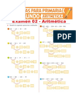 Examen 02 de Aritmética para Segundo de Primaria