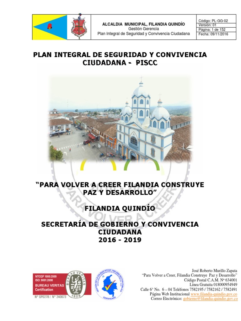 Plan de Seguridad y Convivencia Filandia | PDF | Planificación | Valores