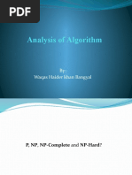 Analysis of Algorithm: By: Waqas Haider Khan Bangyal