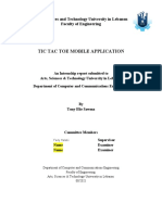 Report Template Internship Tic Tac Toe