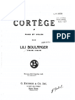 "Cortege" For Violin and Piano by Lili Boulanger