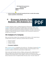 Economic Industry Company Analysis - EIC Analysis of A Company