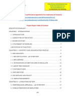 A Study On Performance Appraisal of An Employees at Company: Project ID: Project Name: Project Link