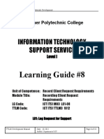Information Technology Support Service: Learning Guide #8