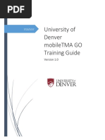 University of Denver Mobiletma Go Training Guide