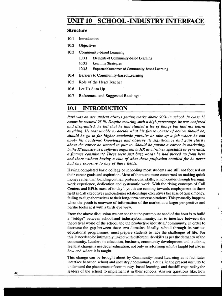 School-Industry Interface in Education | PDF | Learning | Mentorship
