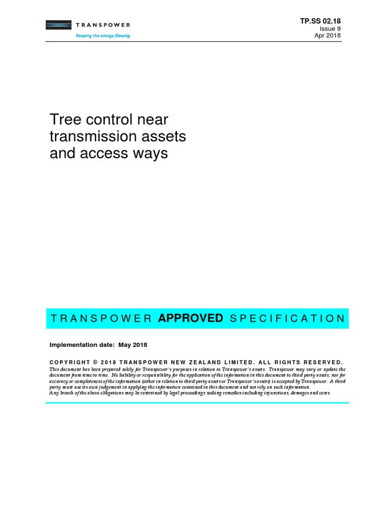 SS 02.18 Tree Control | PDF | Logging | Electric Power Transmission