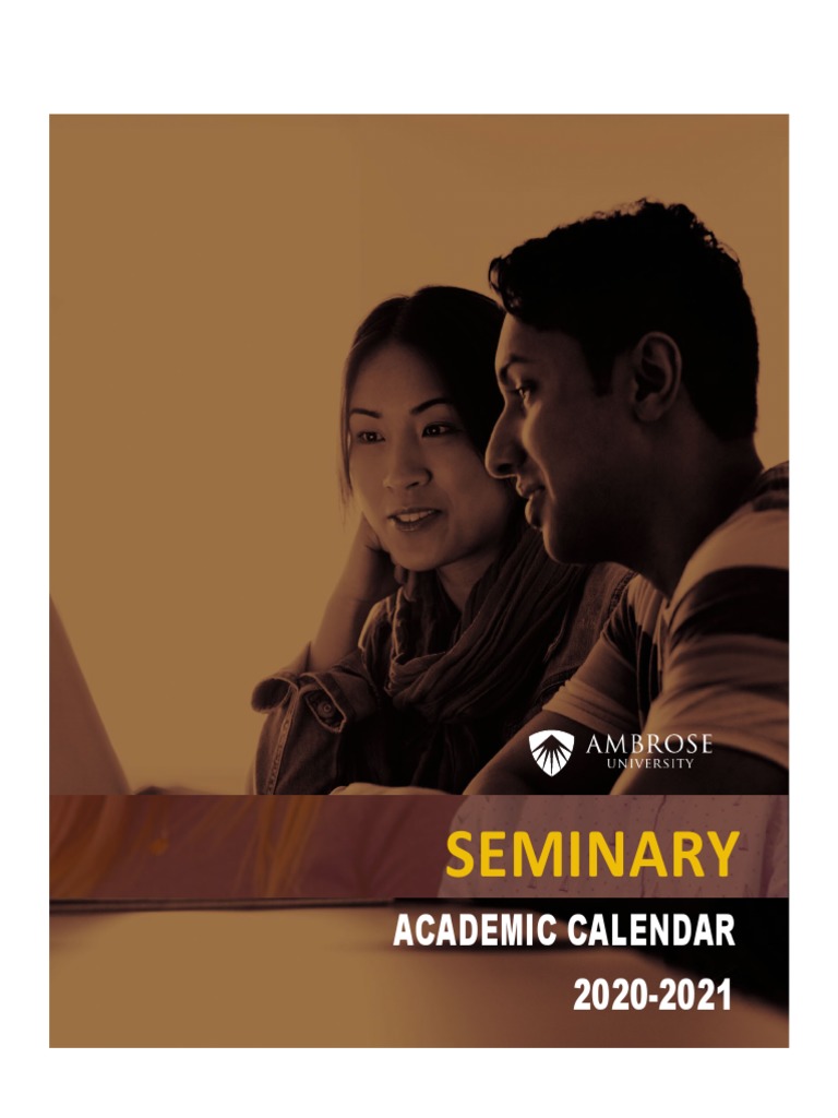 202021 Seminary Academic Calendar With Addendum VJan 14 2021 PDF
