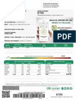 Factura CFE 765 pesos periodo 04 MAR 21 - 04 MAY 21