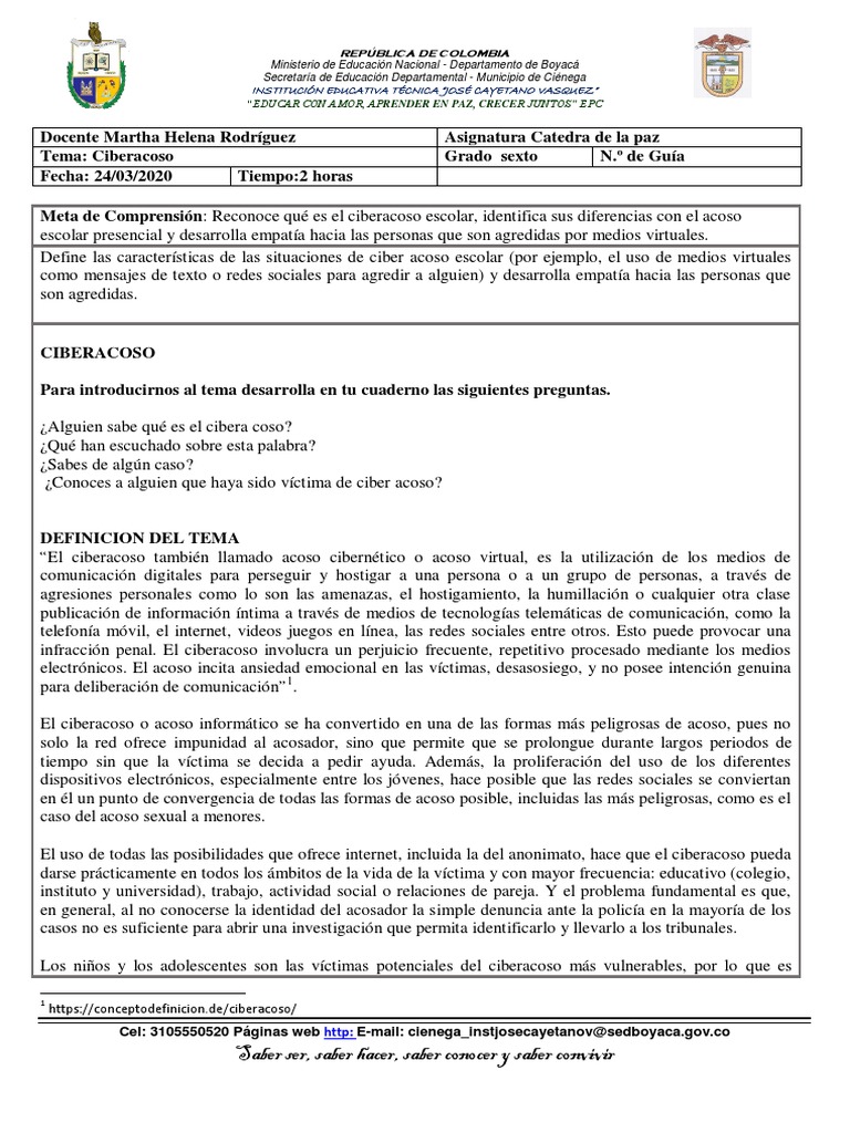 Prevención del Ciberacoso Escolar | PDF | Acoso cibernético