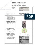 Student Dictionary: Computer Basics and Word Processing