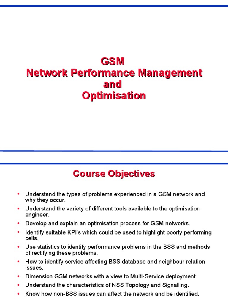 GSM Network Optimization Course | PDF | Antenna (Radio ...