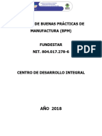 BPM MANUAL-SALUD Y NUTRICIÓN BPM FUNDESTAR