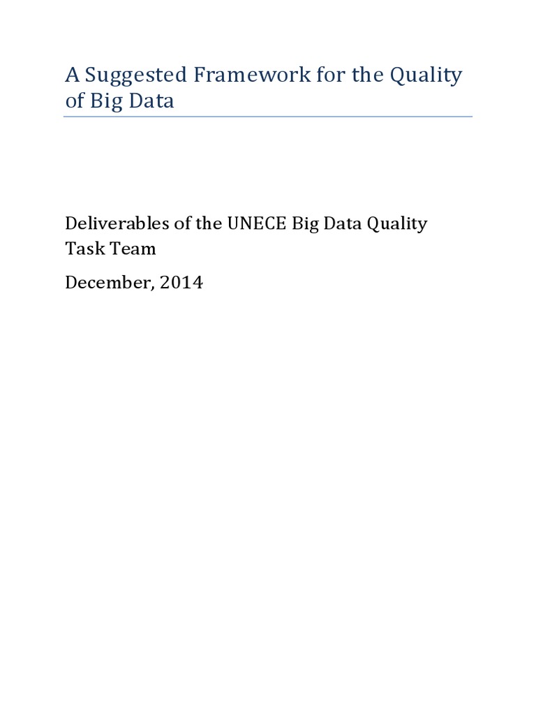 Big Data Quality Framework Overview | PDF | Statistics | Big Data