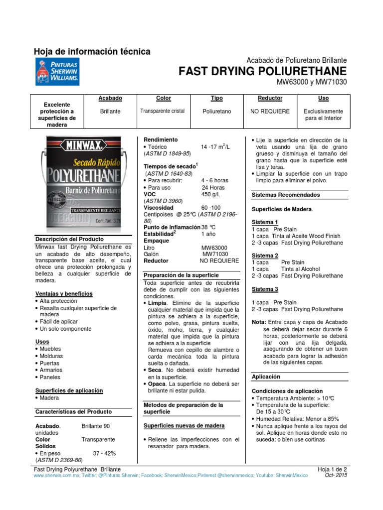 PDS Fast Drying | PDF | Pintar | Madera