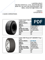 Cotización Llantas 295-50R15