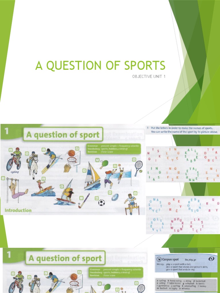 Sports Objective Unit 1 Guide | PDF