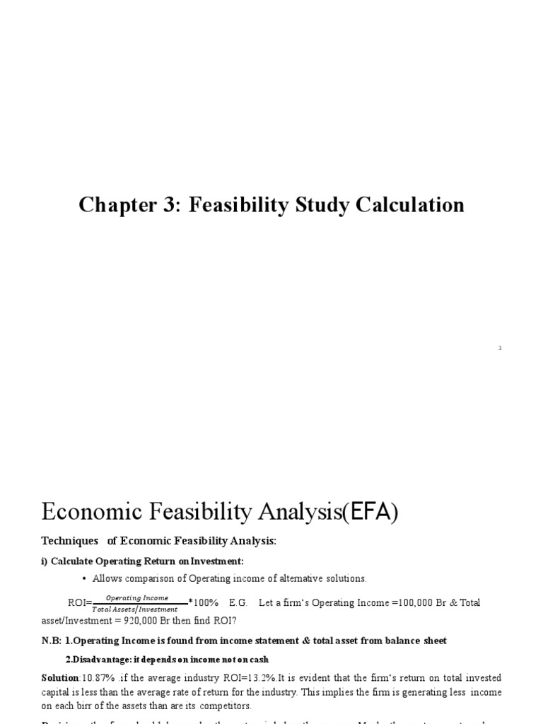 Economic Feasibility Study Techniques | PDF | Net Present Value ...