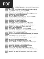 Weather Modification Patents List