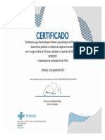 CERTIFICADO HORAS COMPLEMENTARES - SEBRAE - Como Desenvolver Produtos e Modelos de Negócios Inovadores