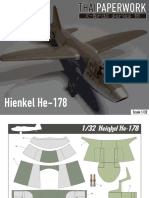 ThaiPaperwork - Heinkel He-178 1-32 Scale (X Bird Series 16)