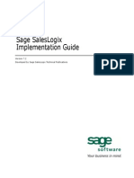 Sage SalesLogix Implementation Guide