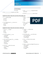 Level 3 Midterm Test: Units 1-6: American Headway, Second Edition