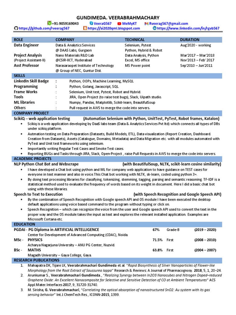 Data Engineer & AI Specialist Profile | PDF | Speech Recognition ...