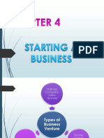 CHAPTER 4 - Starting A Business