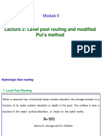 Level pool routing Pul's method