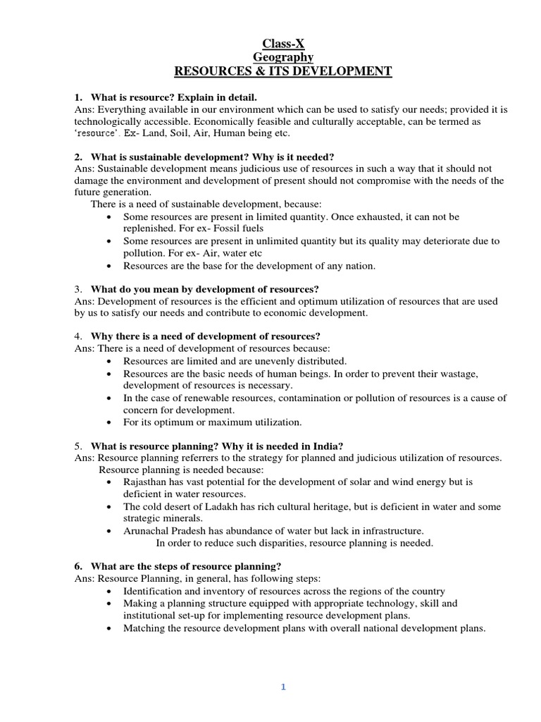Resource Development and Planning Essentials | PDF | Soil | Erosion