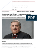 Abuso Espiritual É Mais Frequente Do Que Se Pensa, Diz Autoridade Vaticana