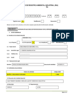 Formulario de registro ambiental industrial