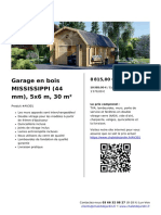 Garage en Bois MISSISSIPPI 44 MM 5x6 M 30 m2