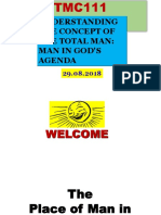 TMC 111 Understanding Man in Gods Agenda 29.08.2018 - Prof. Aize Obayan